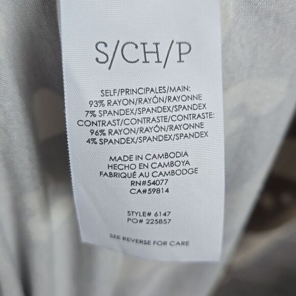 CAbi 6147 Swoon Dress Midi Tiered Swing Work Leisure Taupe Flutter Sleeve Cutout - Picture 10 of 11